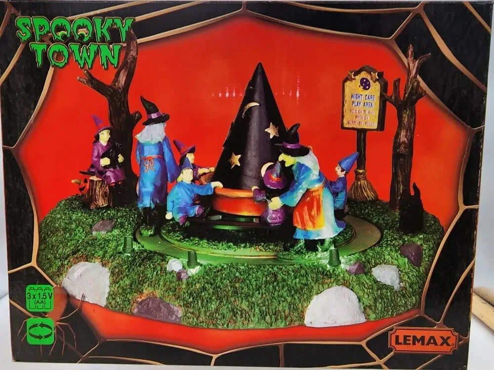 Rare Lemax Spooky Town 2014 Playtime Night Care Play Area #44733 NIB